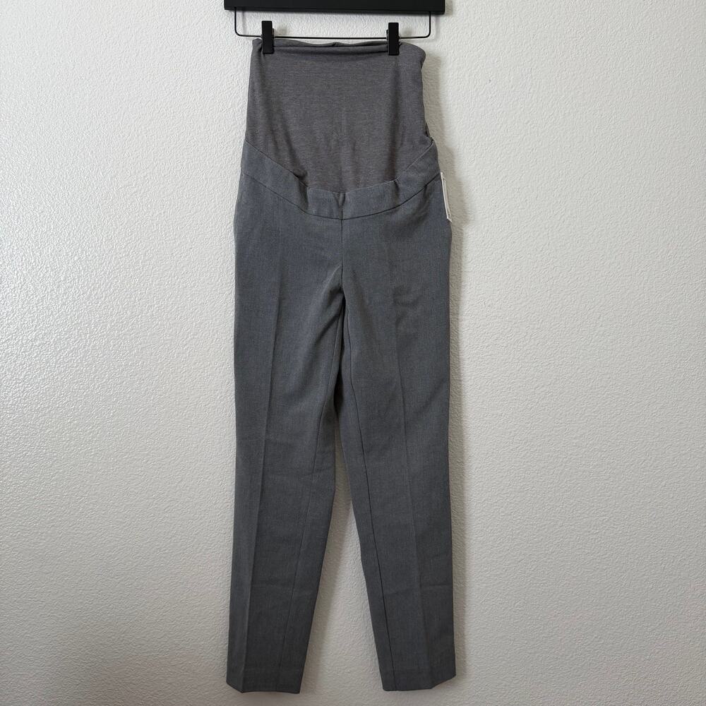 H&M Mama Slacks charcoal gray maternity pants - Picture 7 of 11